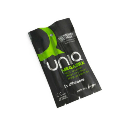 UNIQ - MEGASEX LATEX FREE SENSITIVE CONDOMS 3 UNITS