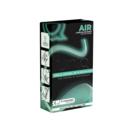 UNIQ - PRESERVATIVO FEMMINILE SENZA LATTICE AIR 3 UNITÀ