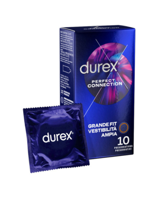 DUREX - CONNESSIONE PERFETTA SILICONE EXTRA LUBRIFICAZIONE 10 UNITÀ