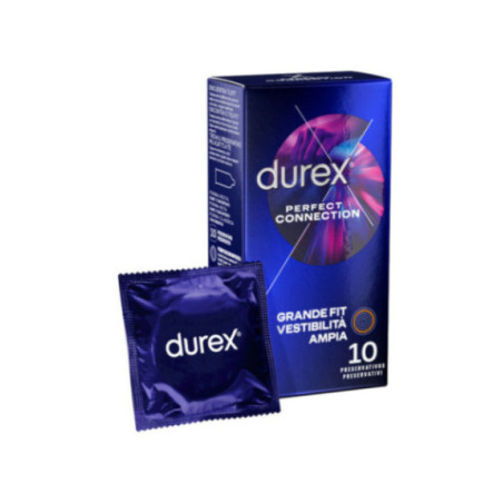 DUREX - CONNESSIONE PERFETTA SILICONE EXTRA LUBRIFICAZIONE 10 UNITÀ