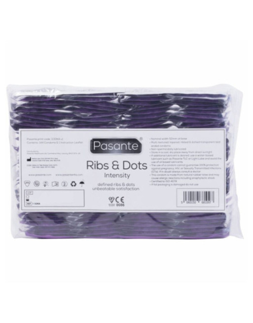 PASANTE - RIBS & DOTS INTENSITY PRESERVATIVI 144 UNITÀ