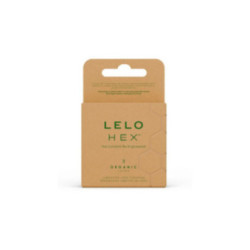 LELO - PRESERVATIVI ORGANICI HEX CONFEZIONE DA 3 UNITÀ