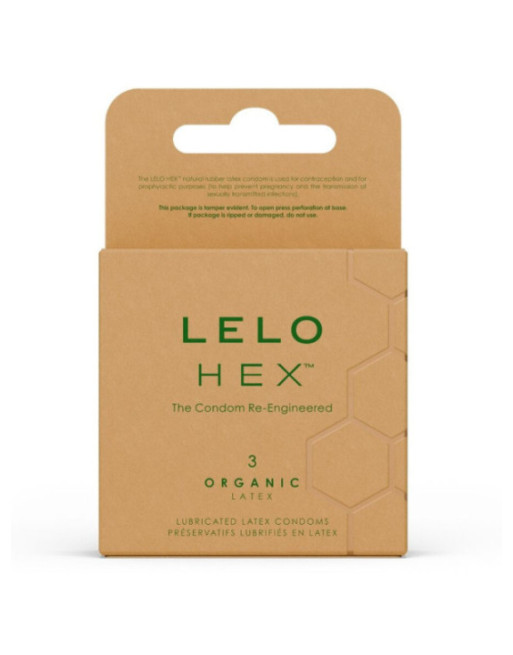 LELO - PRESERVATIVI ORGANICI HEX CONFEZIONE DA 3 UNITÀ