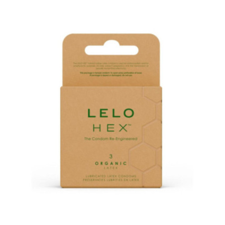 LELO - PRESERVATIVI ORGANICI HEX CONFEZIONE DA 3 UNITÀ