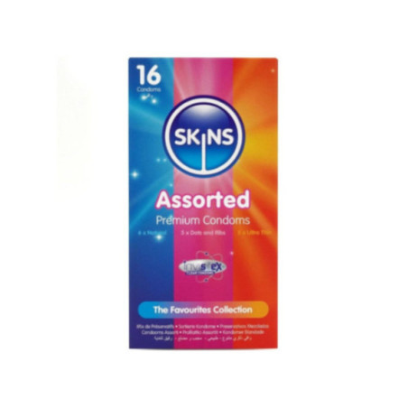 SKINS - CONFEZIONE ASSORTITA DI PREMIUM CONSERVANTI 16 PEZZI
