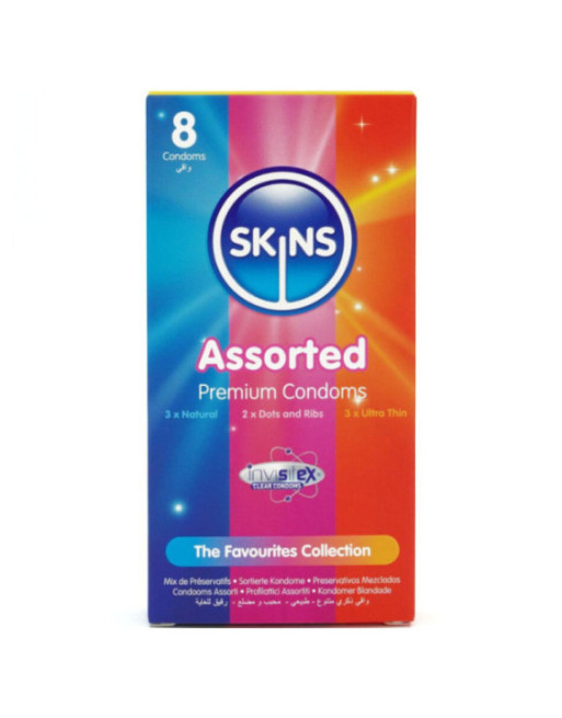 SKINS - CONFEZIONE ASSORTITA DI 8 PRESERVATIVI PREMIUM
