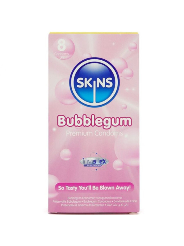 SKINS - BUBBLEGUM PREMIUM CONDOM CONFEZIONE DA 8