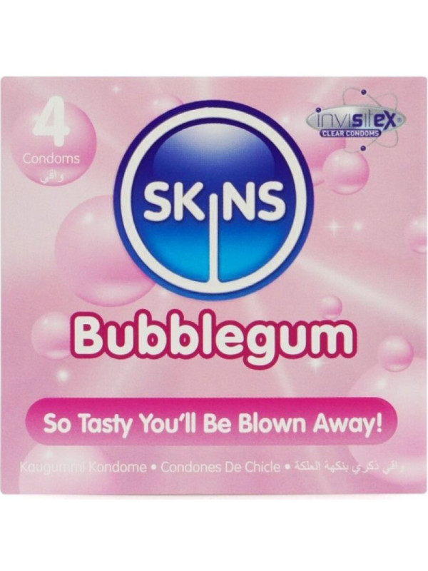 SKINS - BUBBLEGUM PREMIUM CONDOM CONFEZIONE DA 4