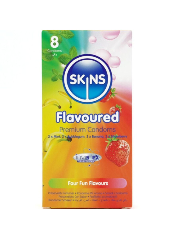 SKINS - PRESERVATIVI MULTIGUSTO PREMIUM CONFEZIONE DA 8
