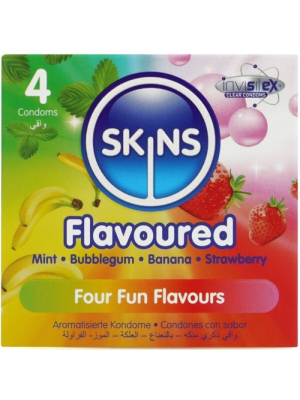 SKINS - PRESERVATIVI MULTIGUSTO PREMIUM CONFEZIONE DA 4
