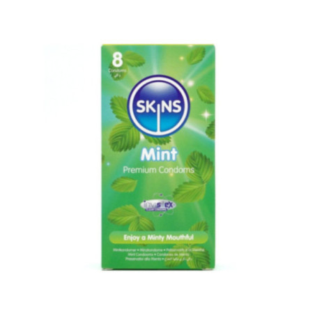 SKINS - PRESERVATIVI PREMIUM ALLA MENTA CONFEZIONE DA 8