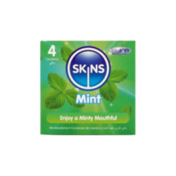 SKINS - PRESERVATIVI PREMIUM ALLA MENTA CONFEZIONE DA 4
