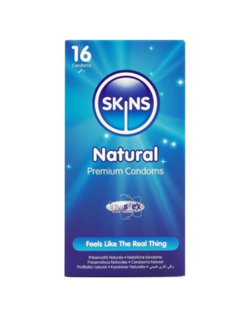 SKINS - PRESERVATIVI NATURALI PREMIUM CONFEZIONE DA 16