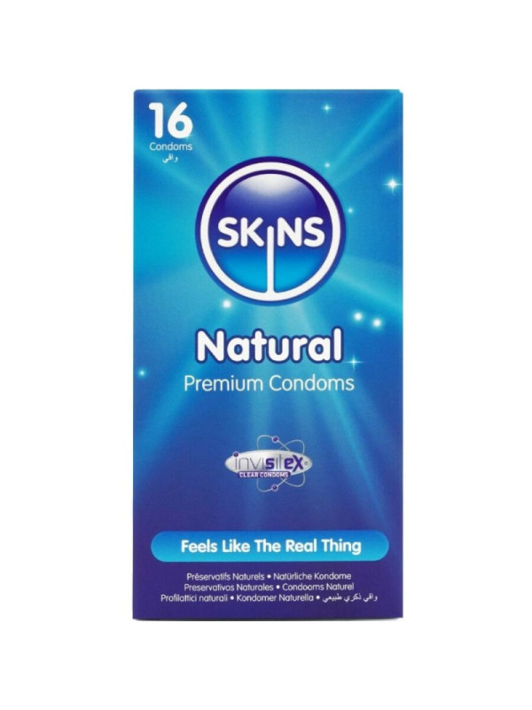 SKINS - PRESERVATIVI NATURALI PREMIUM CONFEZIONE DA 16