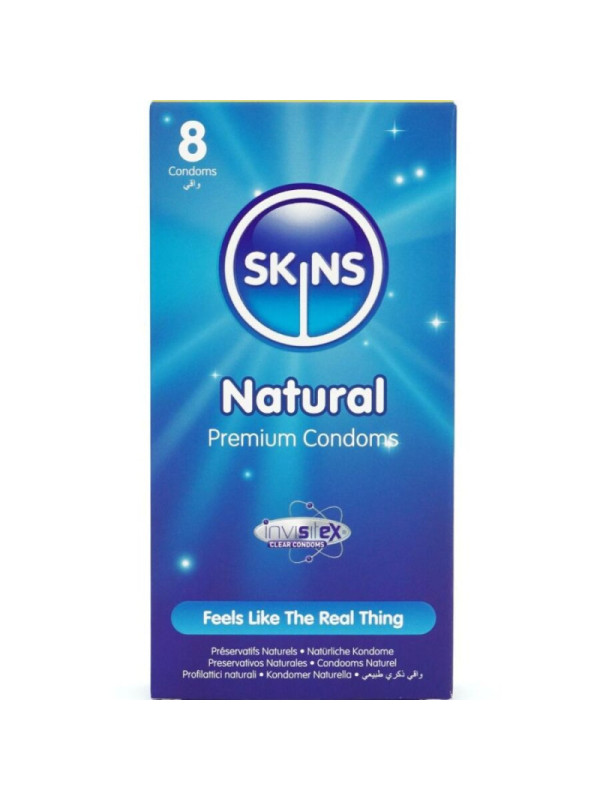 SKINS - PRESERVATIVI NATURALI PREMIUM CONFEZIONE DA 8