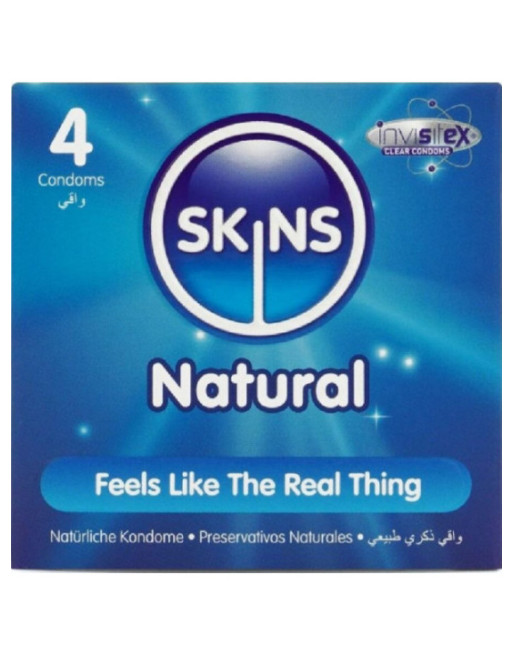 SKINS - PRESERVATIVI NATURALI PREMIUM CONFEZIONE DA 4