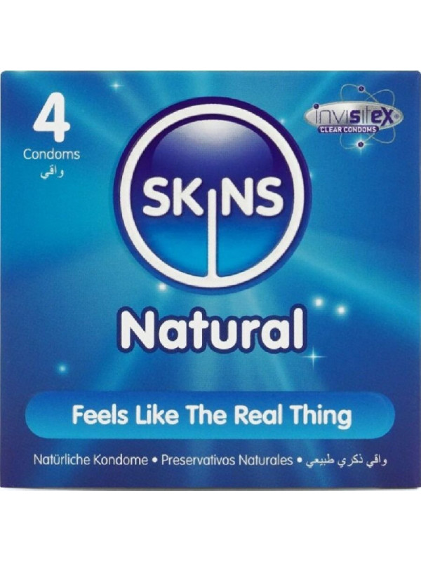 SKINS - PRESERVATIVI NATURALI PREMIUM CONFEZIONE DA 4