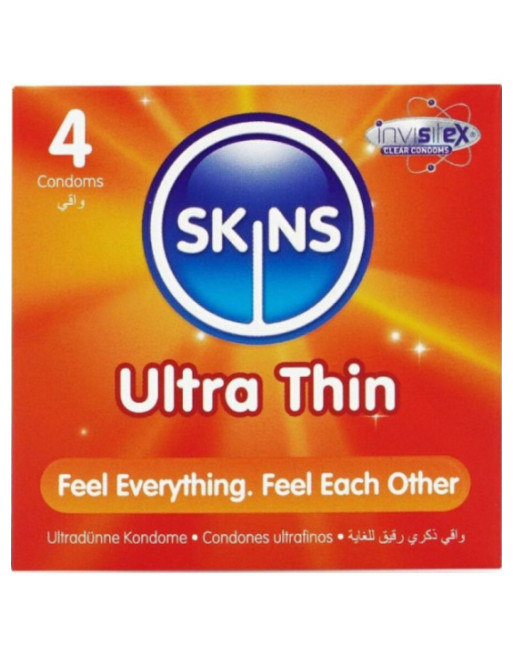 SKINS - PRESERVATIVI ULTRA SOTTILI PREMIUM CONFEZIONE DA 4