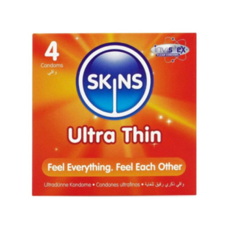 SKINS - PRESERVATIVI ULTRA SOTTILI PREMIUM CONFEZIONE DA 4