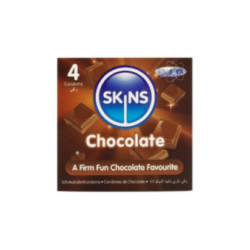 SKINS - PRESERVATIVI PREMIUM AL CIOCCOLATO CONFEZIONE DA 4