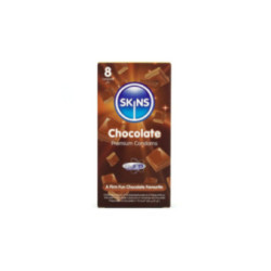 SKINS - PRESERVATIVI PREMIUM AL CIOCCOLATO CONFEZIONE DA 8