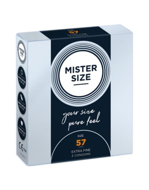 MISTER SIZE - PRESERVATIVO TAGLIA L 57 MM (3 UNITÀ)