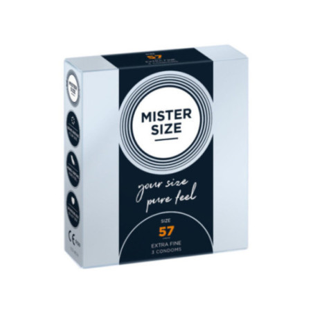 MISTER SIZE - PRESERVATIVO TAGLIA L 57 MM (3 UNITÀ)