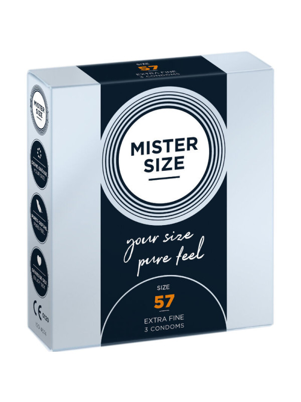 MISTER SIZE - PRESERVATIVO TAGLIA L 57 MM (3 UNITÀ)