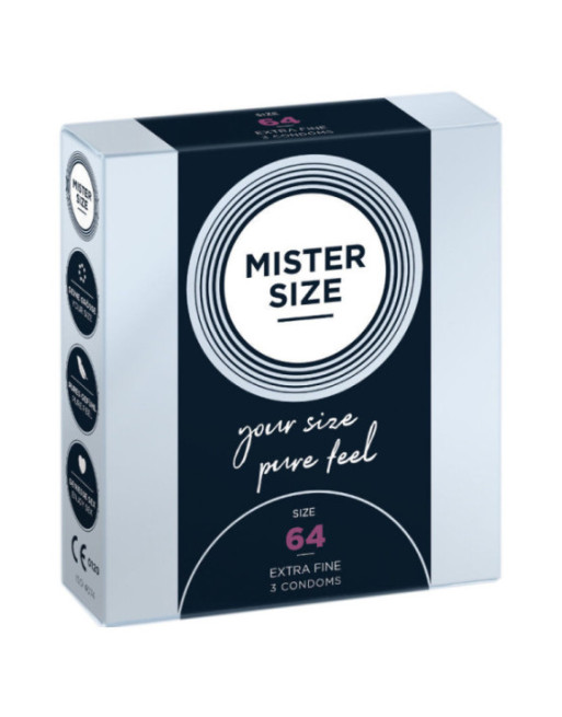 MISTER SIZE - PRESERVATIVI TAGLIA XXL 64 MM (3 UNITÀ)
