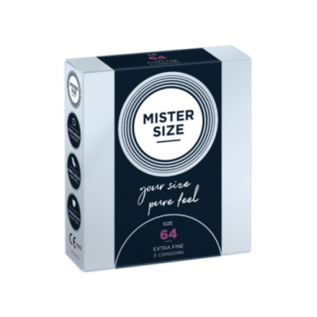 MISTER SIZE - PRESERVATIVI TAGLIA XXL 64 MM (3 UNITÀ)