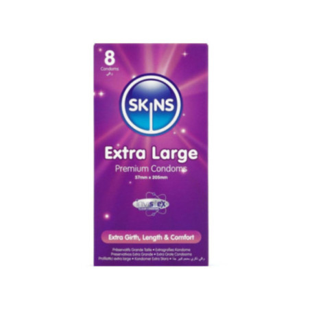 SKINS - PRESERVATIVI EXTRA LARGE PREMIUM CONFEZIONE DA 8