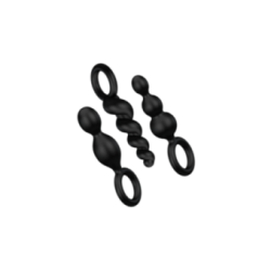 SATISFYER - SET 3 PZ TAPPI ANAL NERO