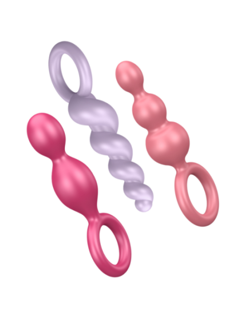 SATISFYER - SET 3 PZ TAPPI ANAL TRICOLORE
