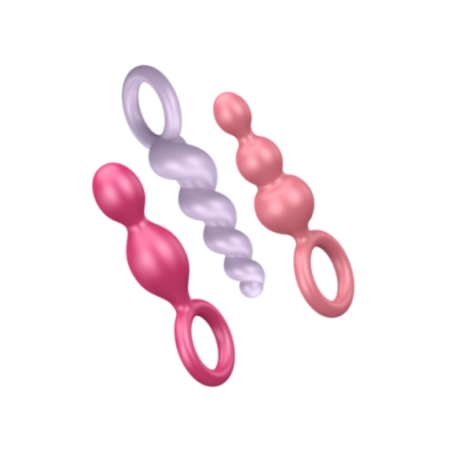 SATISFYER - SET 3 PZ TAPPI ANAL TRICOLORE