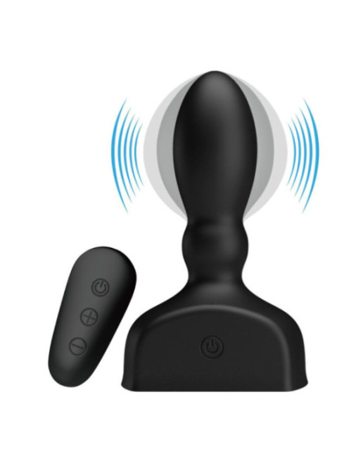 MR PLAY - TELECOMANDO PLUG ANALE GONFIABILE NERO
