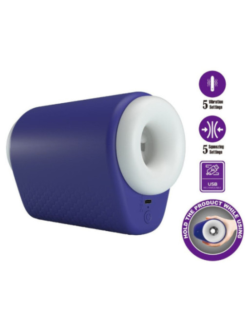 PRETTY LOVE - DJ LADY MASTURBATORE MASCHILE CON VIBRAZIONE 5 IMPOSTAZIONI VIOLA