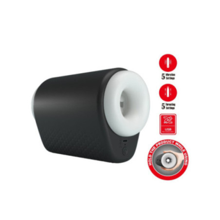 PRETTY LOVE - DJ GIRL MASTURBATORE MASCHILE CON VIBRAZIONE 5 IMPOSTAZIONI NEGRO