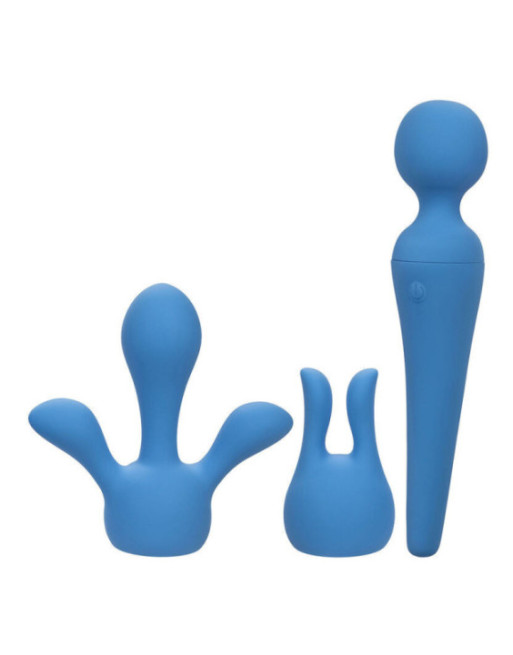 CALEXOTICS - COUTURE KIT VIBRATORE WAND 10 VIBRAZIONI BLU