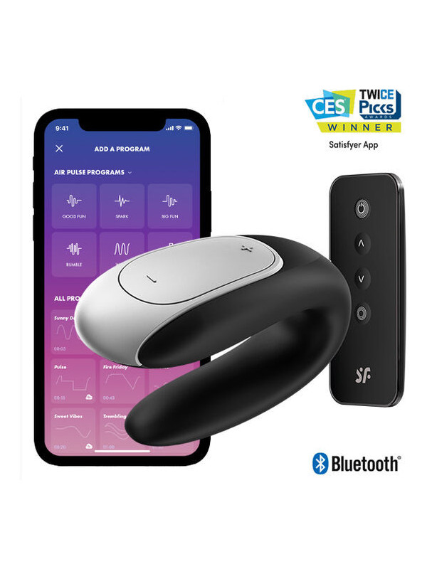 SATISFYER - VIBRATORE DOUBLE FUN PARTNER NERO