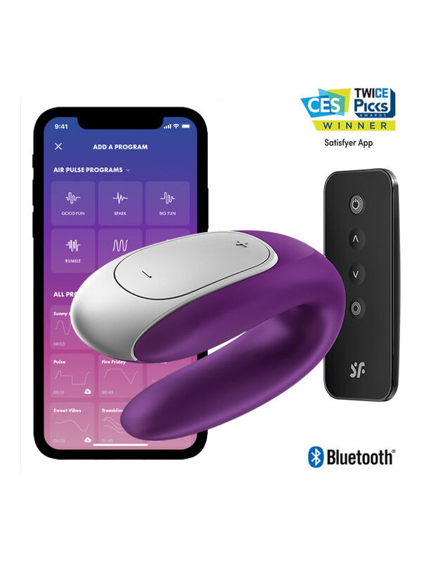 SATISFYER - VIBRATORE DOPPIO PARTNER DIVERTENTE VIOLA
