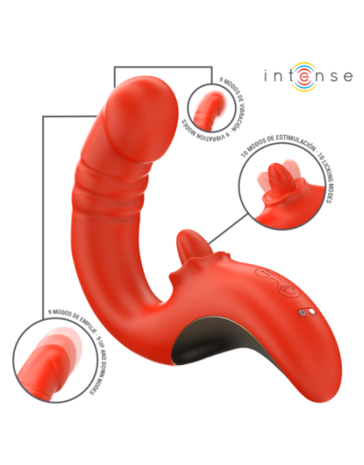 INTENSE - PAULINA VIBRATORE E STIMOLATORE A FORMA DI U ROSSO