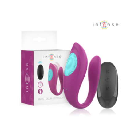 INTENSE - ANNIE VIBRATORE E STIMOLATORE A FORMA DI U TELECOMANDO VIOLA