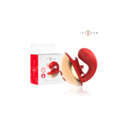 INTENSE - VIBRATORE E STIMOLATORE MARIAH A FORMA DI U 10 VIBRAZIONI ROSSO