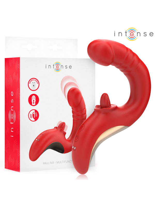 INTENSE - PAULINA VIBRATORE E STIMOLATORE A FORMA DI U ROSSO