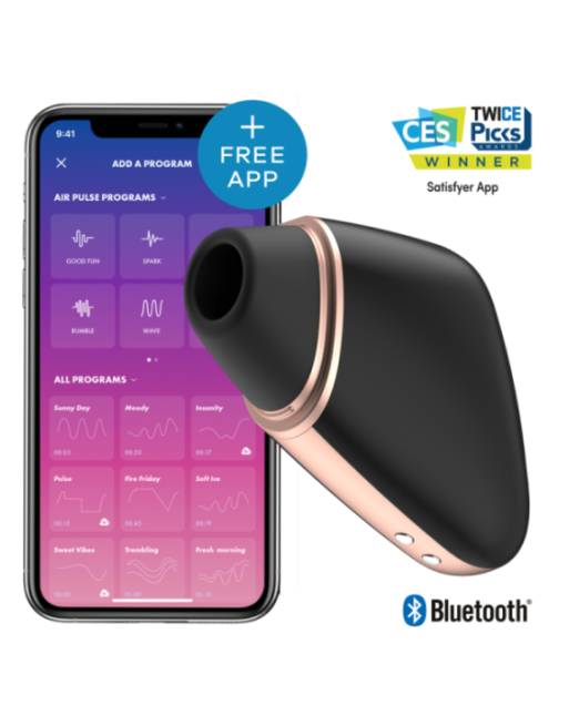 SATISFYER - STIMOLATORE E VIBRATORE TRIANGOLO LOVE NERO