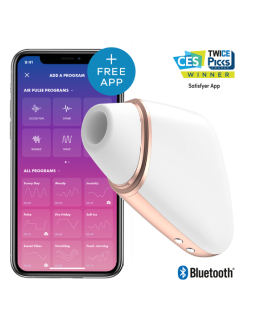 SATISFYER - STIMOLATORE E VIBRATORE TRIANGOLO LOVE BIANCO