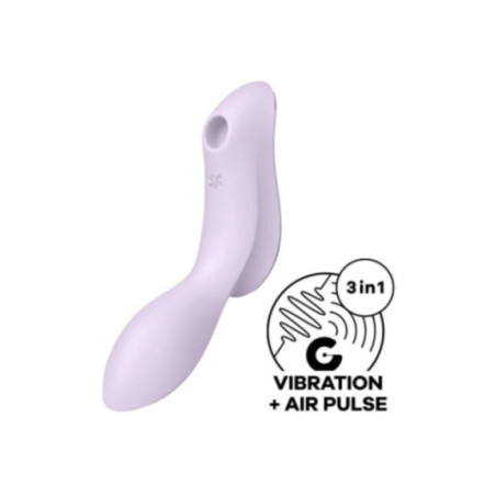 SATISFYER - VIBRATORE CURVY TRINITY 2 AIR PULSE VIOLA