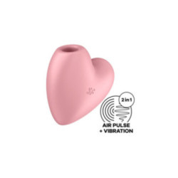 SATISFYER - CUTIE HEART STIMOLATORE E VIBRATORE AIR PULSE ROSA