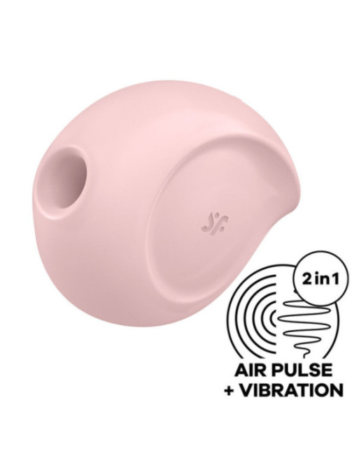 SATISFYER - STIMOLATORE DI IMPULSI D'ARIA SUGAR RUSH E VIBRATORE ROSA