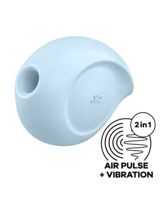 SATISFYER - STIMOLATORE E VIBRATORE A IMPULSI D'ARIA SUGAR RUSH BLU